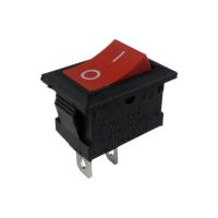 KCD1-101 клавишный переключатель (250В, 6А, 2-пин ON-OFF, 15*21мм, Красный)