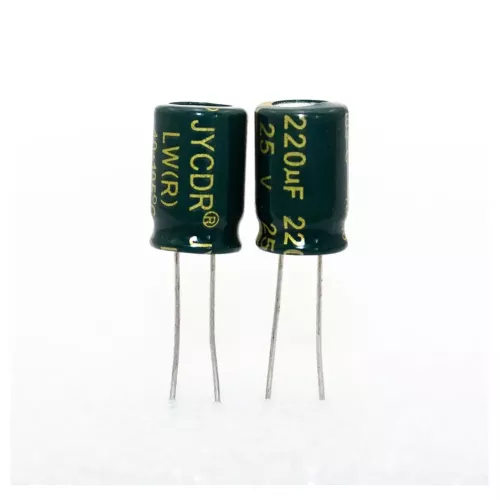 220мкФ*25В -конденсатор электролитический (220uF/25V, ±20%, LW(R), -40+105°C, 8*12мм) - JYCDR
