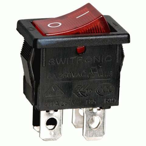 R19 выключатель с подсветкой (4А, 250В)