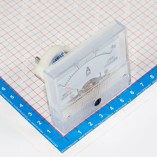 85C1-300A/75mV -стрелочный амперметр постоянного тока (300А, через шунт 75мВ, 2.5, 64-56мм) - производство ZHFU