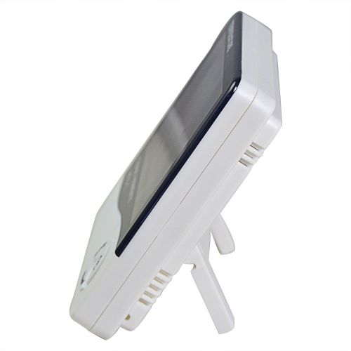 HTC-1 домашняя малогабаритная метеостанция (-50~+70°С, 20-99%, часы/будильник) - цвет черный/белый