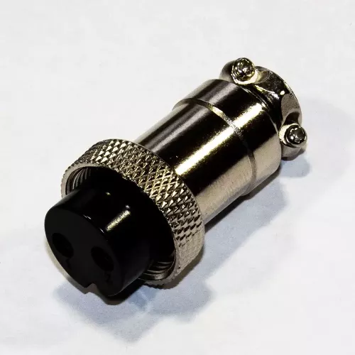 Цилиндрические разъемы GX20-2A - розеточный штекер на кабель (2-пин "мама") - производство CZPCon