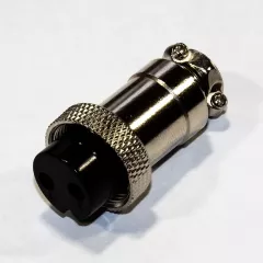 Цилиндрические разъемы GX20-2A - розеточный штекер на кабель (2-пин "мама") - производство CZPCon