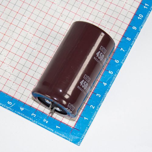 EKMM451VSN102MA60S - электролитический конденсатор алюминиевый, радиальный (1000uF/450V, 105°C, Snap-In, Ø35хL60мм) - производство NIPPON CHEMI-CON