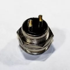 Цилиндрические разъемы GX20-2B - вилочное гнездо на панель (2-пин "папа") - производство CZPCon