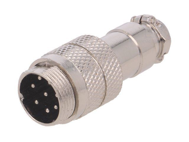 GX16-8 вилочный штекер на кабель (8-пин "папа") - производство CZPCon