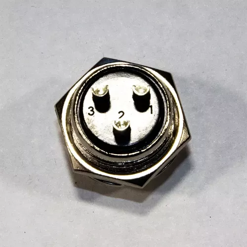 Цилиндрические разъемы GX20-3B - вилочное гнездо на панель (3-пин "папа") - производство CZPCon