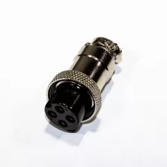 Цилиндрические разъемы GX20-4A - розеточный штекер на кабель (4-пин "мама") - производство CZPCon