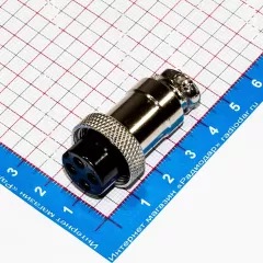 Цилиндрические разъемы GX20-4A - розеточный штекер на кабель (4-пин "мама") - производство CZPCon