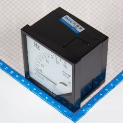 6L2-4555HZ-AC380V - стрелочный частотомер сети AC380В (45Гц÷55Гц, 1.5%, 80х80х75мм, 2*М4х10) - производство ZHFU