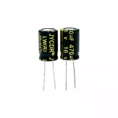 470мкФ*16В -конденсатор электролитический (470uF/16V, ±20%, LW(R), -40+105°C, 8*12мм) - JYCDR