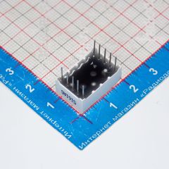 5161AS-1 - 1*битный, 7-сегментный LED-индикатор красного свечения 0.56&#039;&#039;/14.2мм (общий катод, 13х19мм, DIP-10)