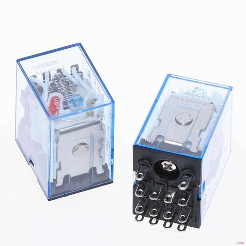 MY4NJ-AC220V - электромеханическое реле (AC 220В, 4хC {4PDT} 5A/250В AC, LED-индикатор, Plug-in-14) - оригинал OMRON