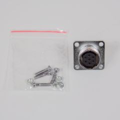 WS16K7Z1 - розеточный разъём на панель с квадратным фланцем с 7 контактами &quot;мама&quot; (500В, Ø1мм х7х10А) - производство CiXu