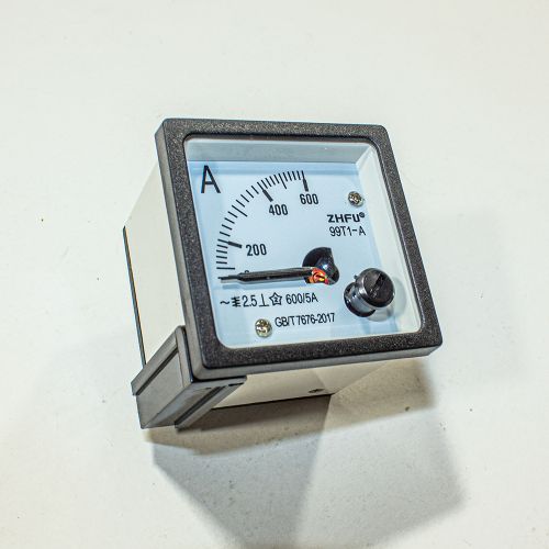 99T1-600/5A -стрелочный амперметр переменного тока (600А, через тр-р 600/5А, 2.5, 48*48*57мм) - ZHFU