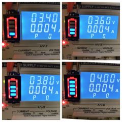 XW228DKFR4 мнемонический 4-сегментный модуль индикации заряда батарей (1S-4S, 43.5*20*9.2мм)