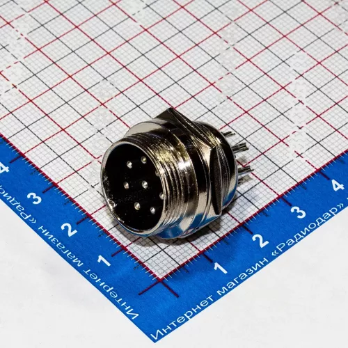 Цилиндрические разъемы GX20-8B - вилочное гнездо на панель (8-пин "папа") - производство CZPCon