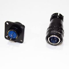 Комплект разъемов XS16J3P + XS16K3A (3 пин, 1.5мм, 400В) - вилочный штекер на кабель + розеточное гнездо на панель