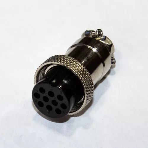 Цилиндрические разъемы GX20-10A - розеточный штекер на кабель (10-пин "мама") - производство CZPCon