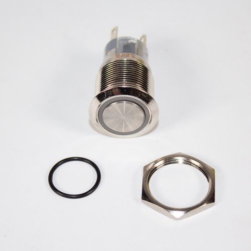 GQ19F-11EZ/J/N - антивандальные кнопки с фиксацией и подсветкой (19мм, 3-6В, значок кольцо, под пайку/терминал)