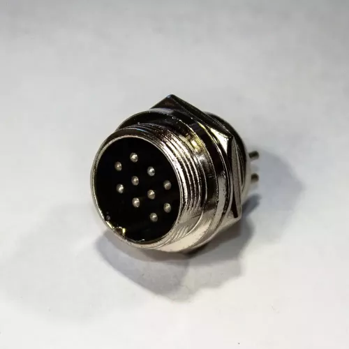 Цилиндрические разъемы GX20-10B - вилочное гнездо на панель (10-пин "папа") - производство CZPCon