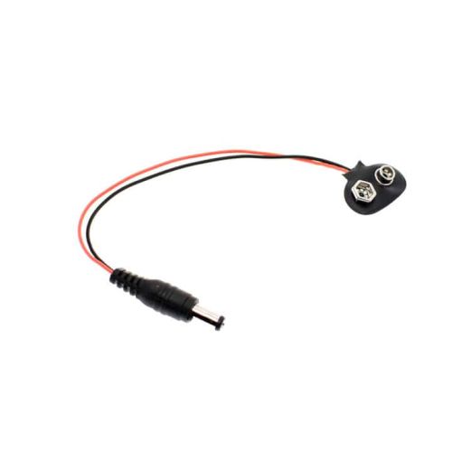 Переходник 9 вольт крона - разъем 5.5*2.1мм. на кабеле 15 см.