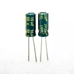 10мкФ*50В -конденсатор электролитический (10uF/50V, ±20%, LW(R), -40+105°C, 5*11мм) - JYCDR