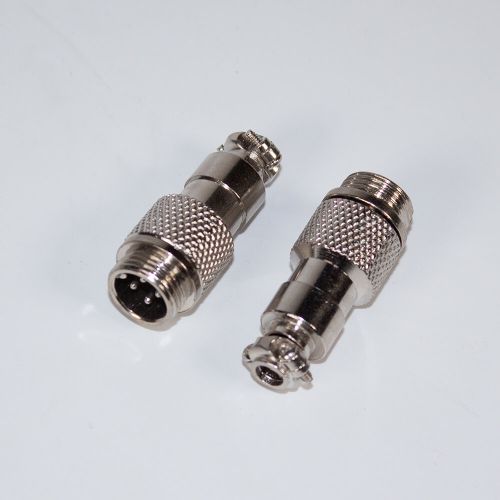 GX12-4 вилочный штекер на кабель (4-пин "папа") - металл - производство CZPCon