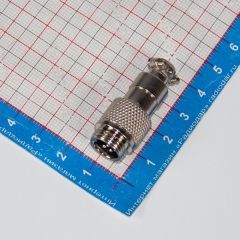 GX12-6 вилочный штекер на кабель (6-пин "папа") - металл - производство CZPCon