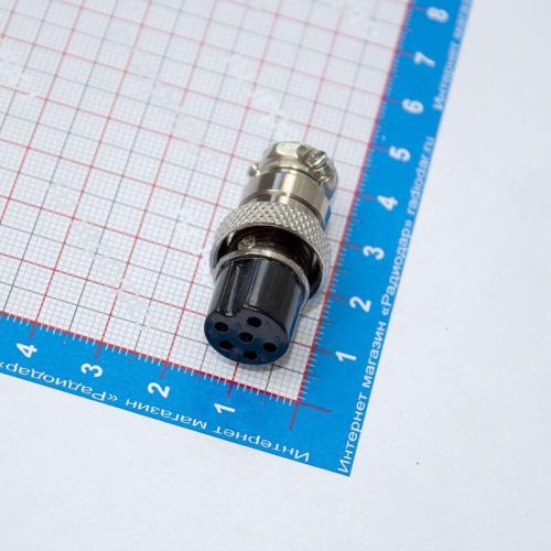 GX16-6AB - комплект промышленных разъемов (6A+6B) на кабель и панель - производство CZPCon