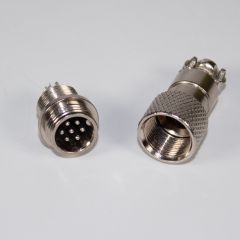 GX12-7 вилочный штекер на кабель (7-пин "папа") - металл - производство CZPCon