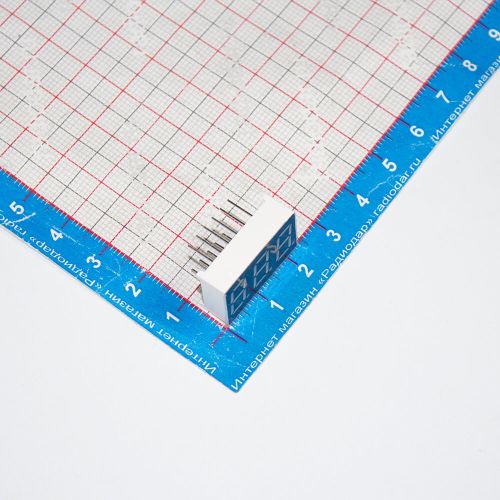 3631AS-1 - 3*битный, 7-сегментный LED-индикатор красного свечения 0.36''/9.2мм (общий катод, 22.5х14мм, DIP-10)