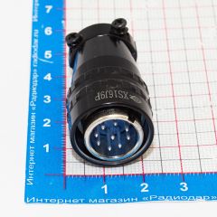 XS16J9P -вилочный штекер на кабель (9x1.5мм, 400В)