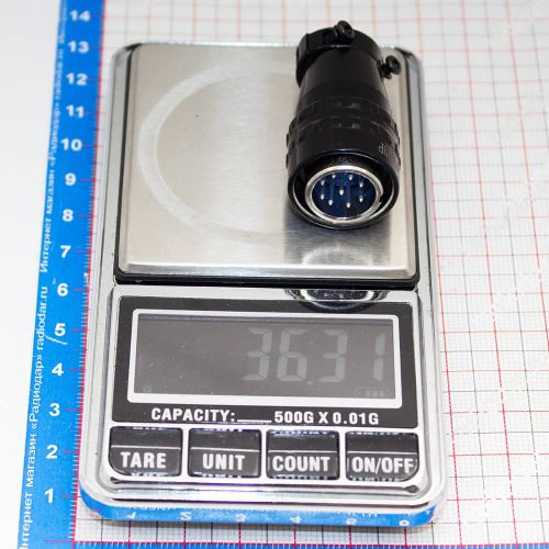 XS16J9P -вилочный штекер на кабель (9x1.5мм, 400В)