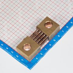 FL-19-600A - плоский резистивный токоизмерительный шунт (75мВ, 600А, 0.5%, 65х25х15мм) - производство ZHFU