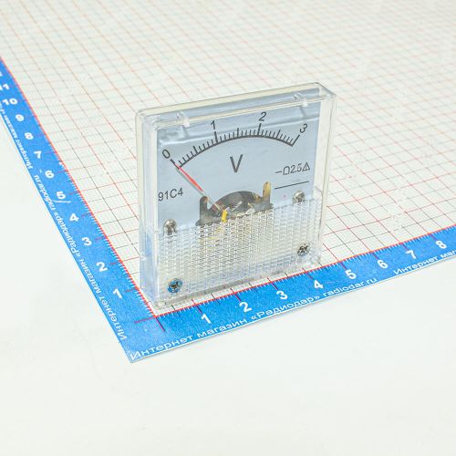 91C4-3V -стрелочный вольтметр переменного тока (3В, 2.5, 45*45мм) -производство ZHFU