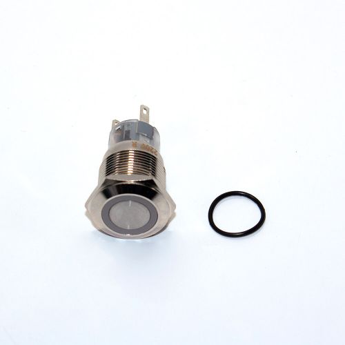 HSA19F-11EZ/J/N/RED - металлические кнопки c фиксацией и подсветкой (19мм, 250В/2A, 1хС {SPDT}, значок "кольцо" красного цвета, под пайку/терминал)