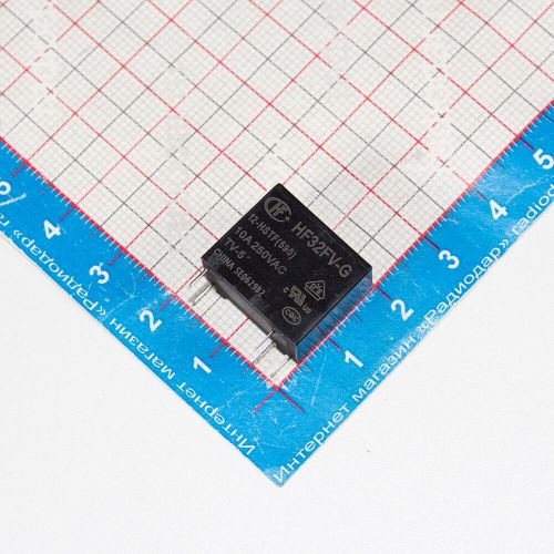 HF32FV-G/12-HSTF(590) - реле электромагнитное (DC 12В, 1хA{SPST-NO} 10A/250В AC, 18.4х10.2х15.5мм DIP-4) - производство HONGFA