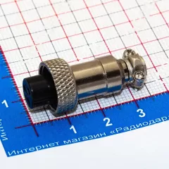 GX12-3A - штекер розеточный (12 мм "мама" 3-пин на кабель) - производство CZPCon