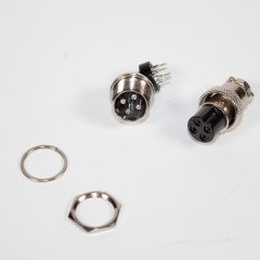 Комплект GX 16мм на плату: GX16-4A + GX16-4PCB (4 пин, 220В, 5А) - производство CiXu