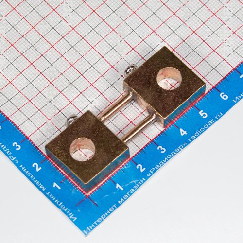 FL-19-150A - плоский резистивный токоизмерительный шунт (75мВ, 150А, 0.5%, 55х20х8мм) - производство ZHFU