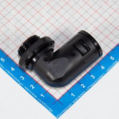 YDT-SM-W-M20/AD15.8 - фитинговый угловой кабельный ввод для гофротрубки 15.8мм (М20х1.5мм, PA66_нейлон, -20~+100°C, IP68) - производство Zhejiang