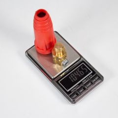 DKJ35-50 - быстросъёмная байонетная вилка для сварочных, цвет красный (35-50мм2, 315А, 13мм)