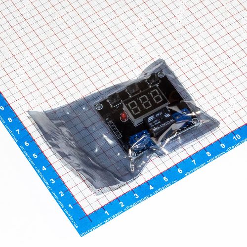 VHM-013 - модуль реле таймер-триггера с обратным отсчетом (999-0, 12В, 5А)