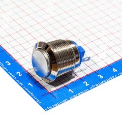 HS19H-10/J/N - антивандальные металлические кнопки (19мм, высокая, OFF-(ON), без фиксации, под пайку