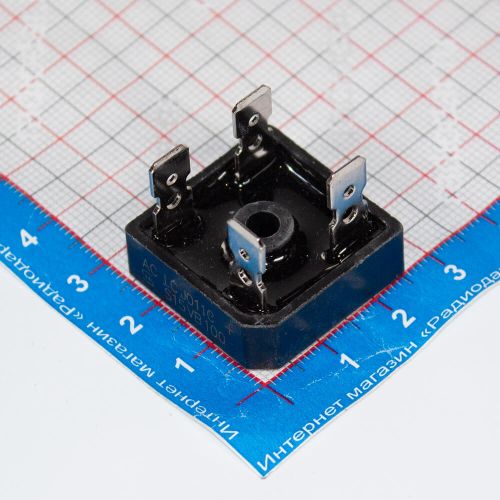 S15VB100 - однофазный выпрямительный диодный мост в керамическом корпусе (1000В, 15А, 26х26мм KBPC-4) - производство Hill