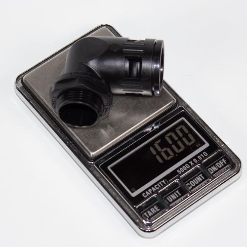 YDT-SM-W-M24/AD21.2 - фитинговый угловой кабельный ввод для гофротрубки 21.2мм (М24х1.5мм, PA66_нейлон, -20~+100°C, IP68) - производство Zhejiang