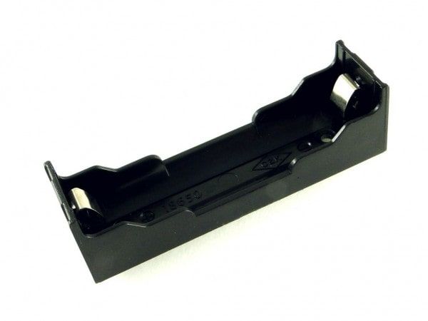 Батарейный отсек для аккумуляторов типа 18650 с плоским металлическим контактом и монтажом на плату