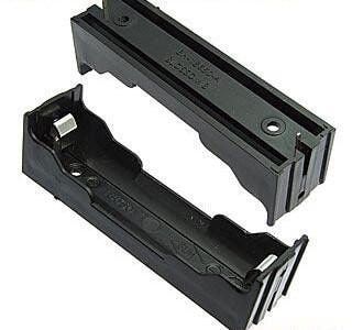 Батарейный отсек для аккумуляторов типа 18650 с плоским металлическим контактом и монтажом на плату