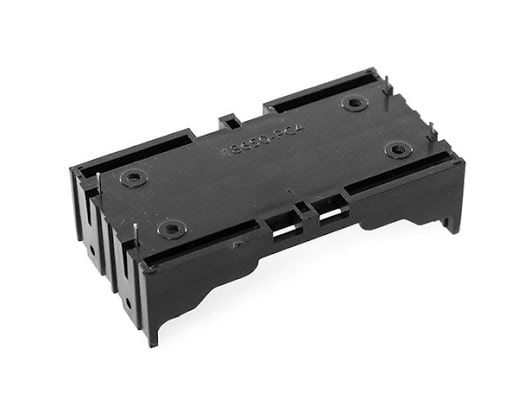 Батарейный отсек для аккумуляторов типа 18650 с плоским металлическим контактом и монтажом на плату